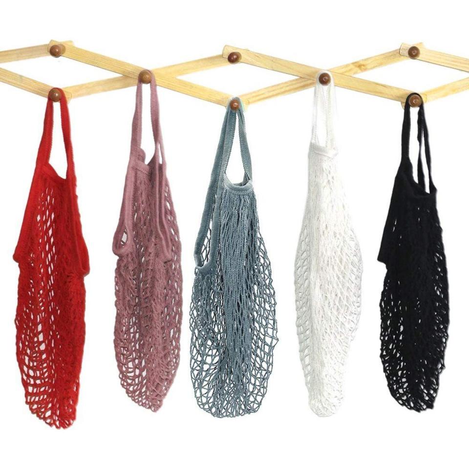 M-Aimee Five-Pack Reusable Mesh String Bag