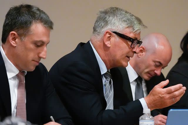 <p>Ross D. Franklin - Pool/Getty</p> Alec Baldwin at the First Judicial District Courthouse on July 8, 2024 in Santa Fe, New Mexico