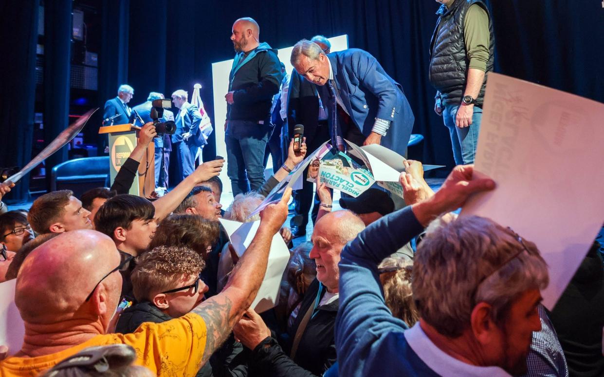 'Meet Nigel Farage' town hall event held for locals in Clacton to hear directly from the Nigel Farage himself