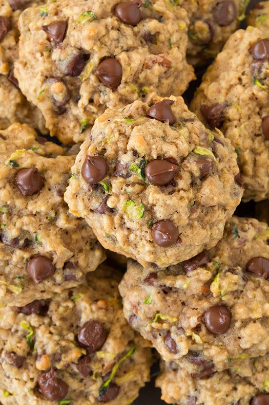 Zucchini-Oat Chocolate Chip Cookies