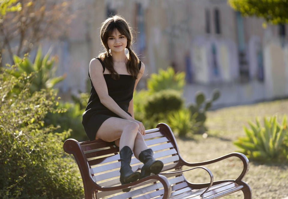 Actress Ciara Bravo poses for a portrait, Thursday, Feb. 18, 2021, in Los Angeles. The twenty-three-year-old Kentucky native stars in the Apple TV+ movie “Cherry." (AP Photo/Chris Pizzello)