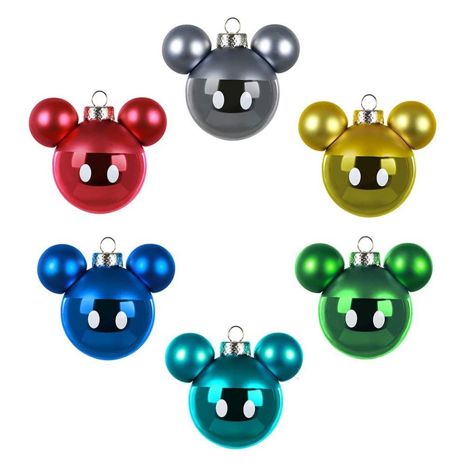 Mickey Mouse Glass Ornaments