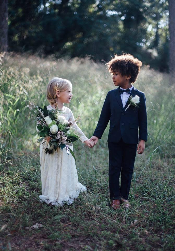 <p>Many women start dreaming of their fairy tale wedding as young girls, but this lucky child got to do more than just dream when she dressed up for a mock wedding shoot.</p>