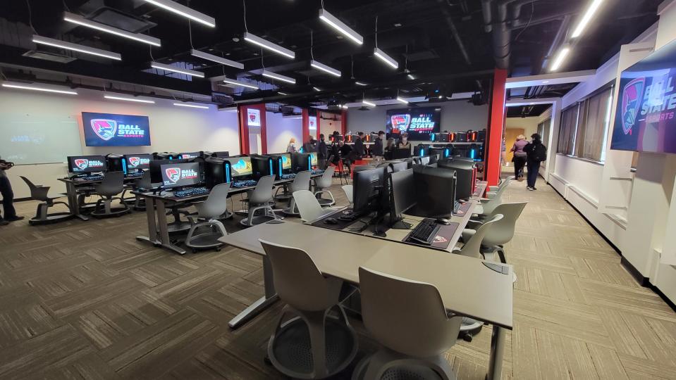 A look at Ball State's esports lab. Ball State and Daleville High School announced a one-year esports partnership on Jan. 12, 2022.