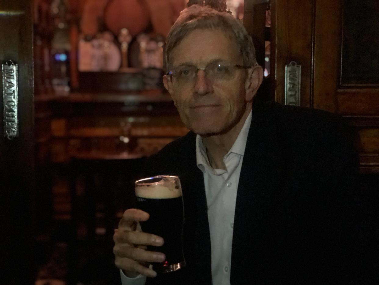 Last chance: Simon Calder in the Crown Liquor Saloon, Belfast  (David Blackmore)