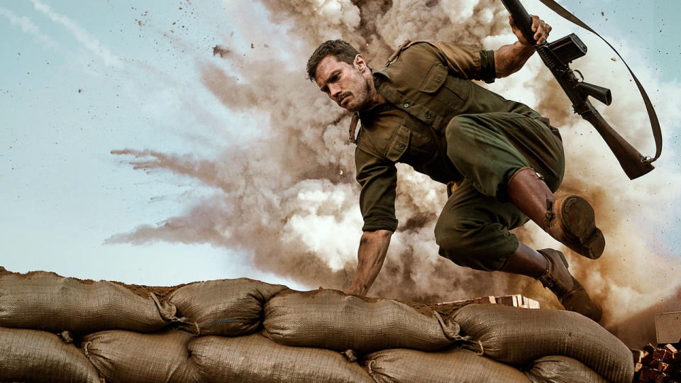 <p> The Siege of Jadotville is inspired by the experiences of the 157-strong Irish Army during their 1961 UN peacekeeping mission in Congo. It's hard to believe that Jamie Dornan, he of Fifty Shades, can deliver on the dramatic action front but he's at the top of his game as Commandant Pat Quinlan in this Netflix Original. He leads his 150 men into battle with a world-weariness that seems baked-in, taking them on a life-changing mission to hold steady a fort from 3,000 Congolese troops. </p> <p> Part of director Richie Smyth's plan to toughen up his actors before shooting was to ensure that their experiences felt real. He made all of them attend a soldier training camp... and boy, does it show. That's how you bring a layer of emotional truth to a movie like this.  </p>