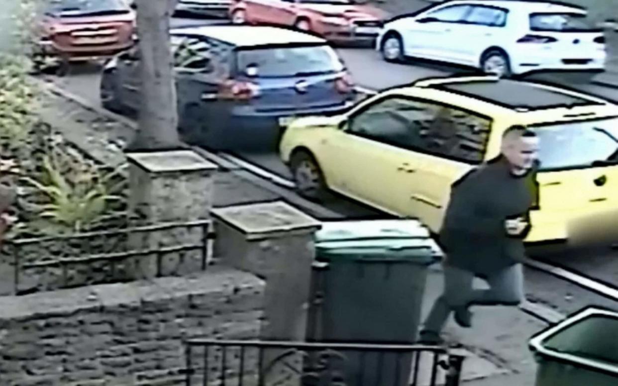 The rush hour prowler was captured on CCTV - SWNS.com