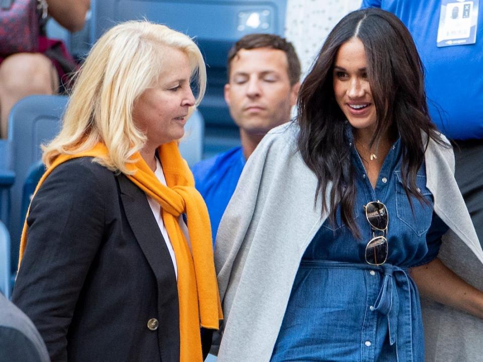 Jill Smoller and Meghan Markle at the 2019 US Open Tennis Tournament.