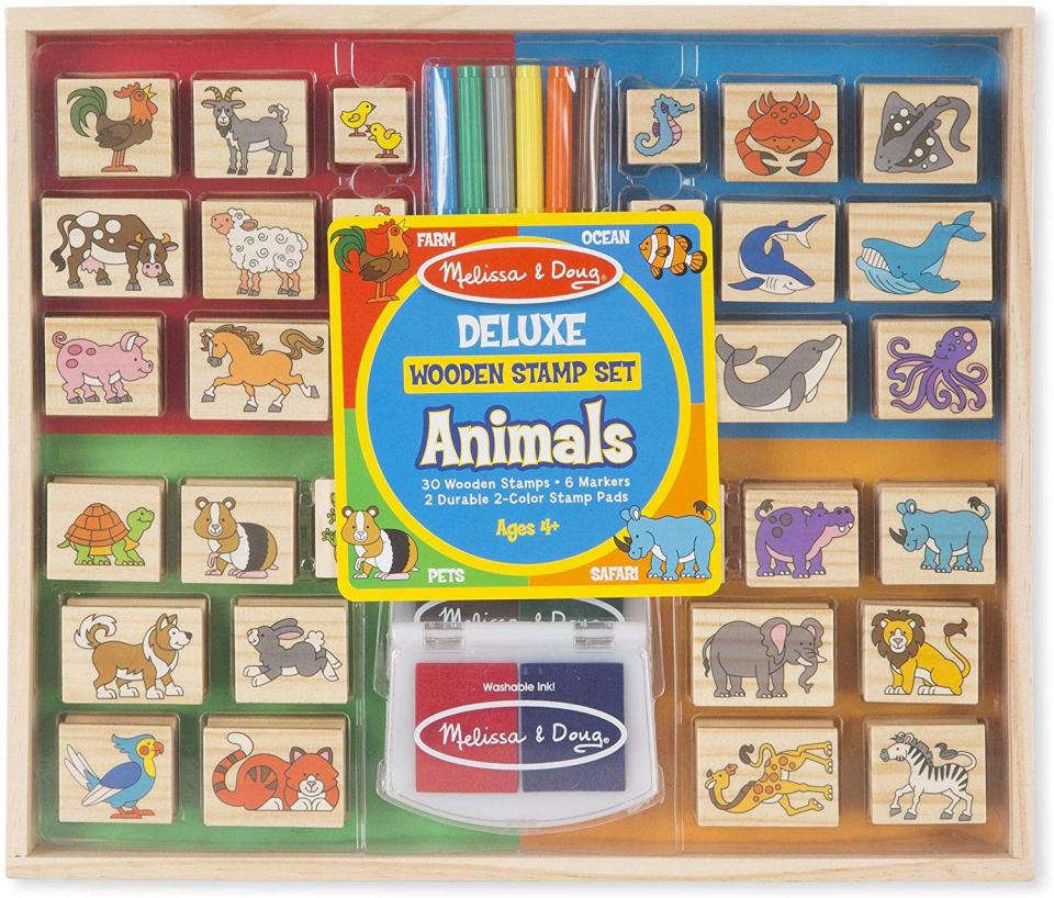 Melissa & Doug Deluxe Wooden Stamp Set