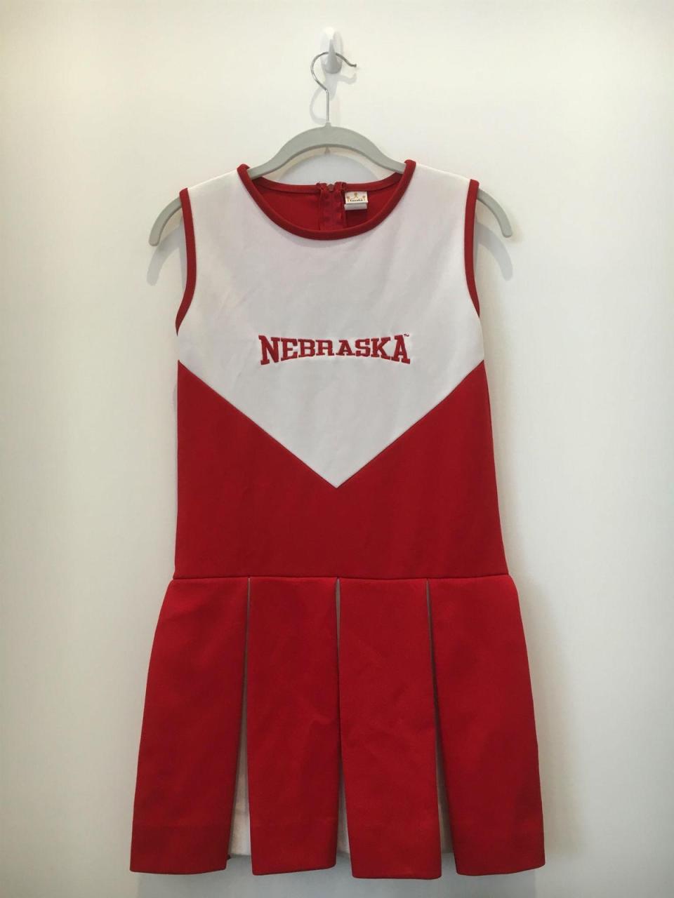 A vintage cheerleadering uniform, bought as a turn-on for its owner’s boyfriend, who was a fan of the Cornhuskers, the University of Nebraska’s football team. “The night he ended things I almost put the uniform on in anticipation of him getting home,” she writes, “but thankfully opted for a flannel PJ set instead.” ((Tim Walker))