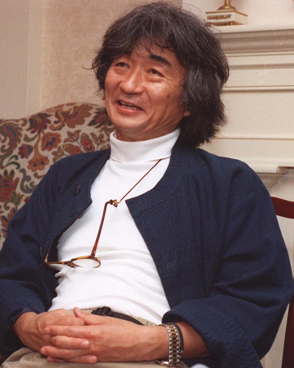 Seiji Ozawa, former conductor of the Boston Symphony Orchestra and Tanglewood, a music festival, is shown in this November 1991 file photo.