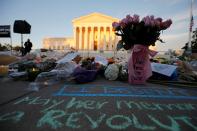 Vigil following the death of Supreme Court Justice Ruth Bader Ginsburg in Washington