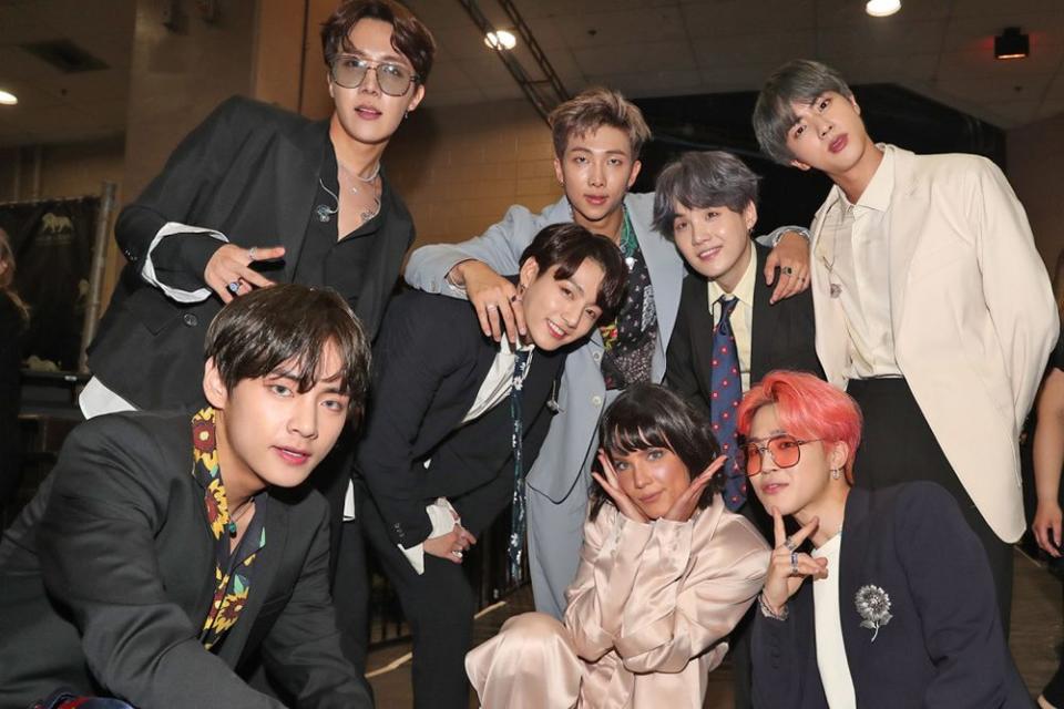 Halsey with BTS | Christopher Polk/Getty Images