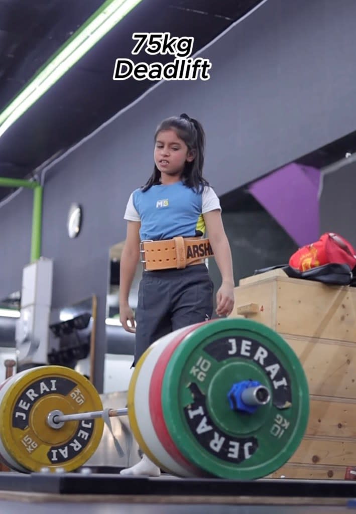 Goswami’s deadlift totaled three times her body weight. Instagram / @fit_arshia