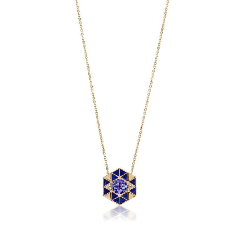 <p><a class="link " href="https://www.harwellgodfrey.com/jewelry/evil-eye-pendant-necklace" rel="nofollow noopener" target="_blank" data-ylk="slk:SHOP NOW;elm:context_link;itc:0;sec:content-canvas">SHOP NOW</a></p><p>Designed with protective and healing energy in mind, a royal-blue tanzanite sparkles at the centre of this evil-eye pendant. </p><p>Gold, tanzanite, lapis lazuli and diamond necklace, £2,310, <a href="https://www.harwellgodfrey.com/jewelry/evil-eye-pendant-necklace" rel="nofollow noopener" target="_blank" data-ylk="slk:Harwell Godfrey;elm:context_link;itc:0;sec:content-canvas" class="link ">Harwell Godfrey</a></p>