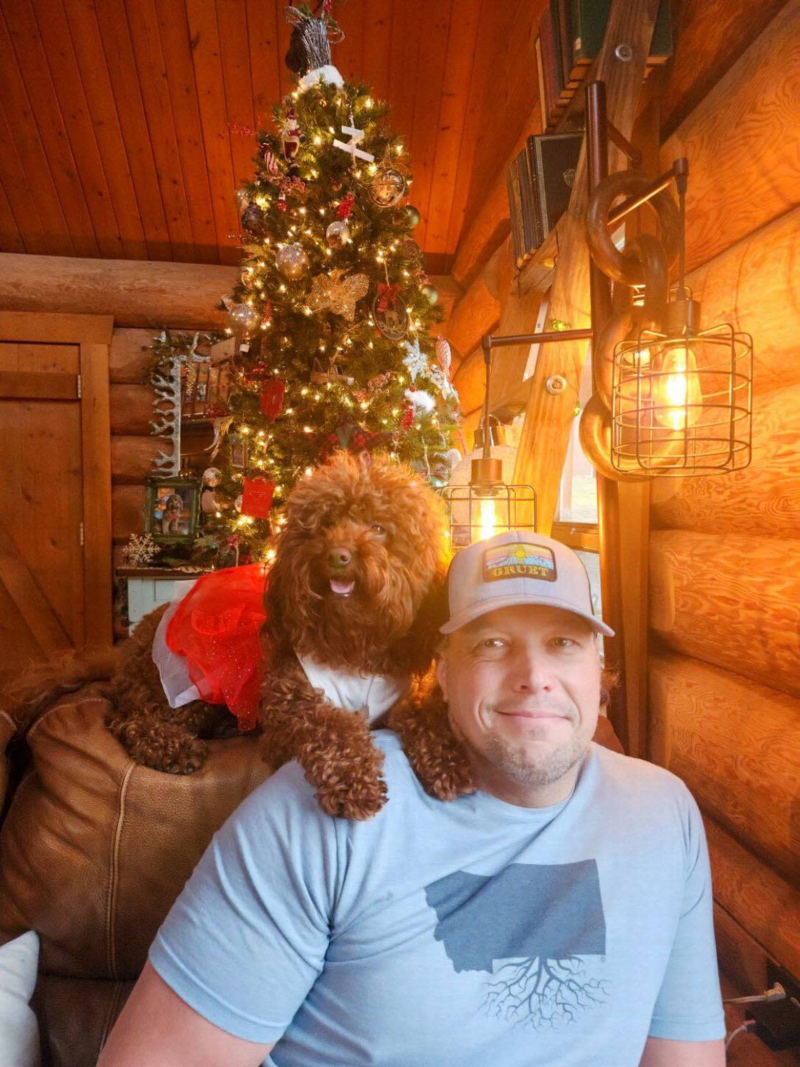 John Garner with his dog Ruby.