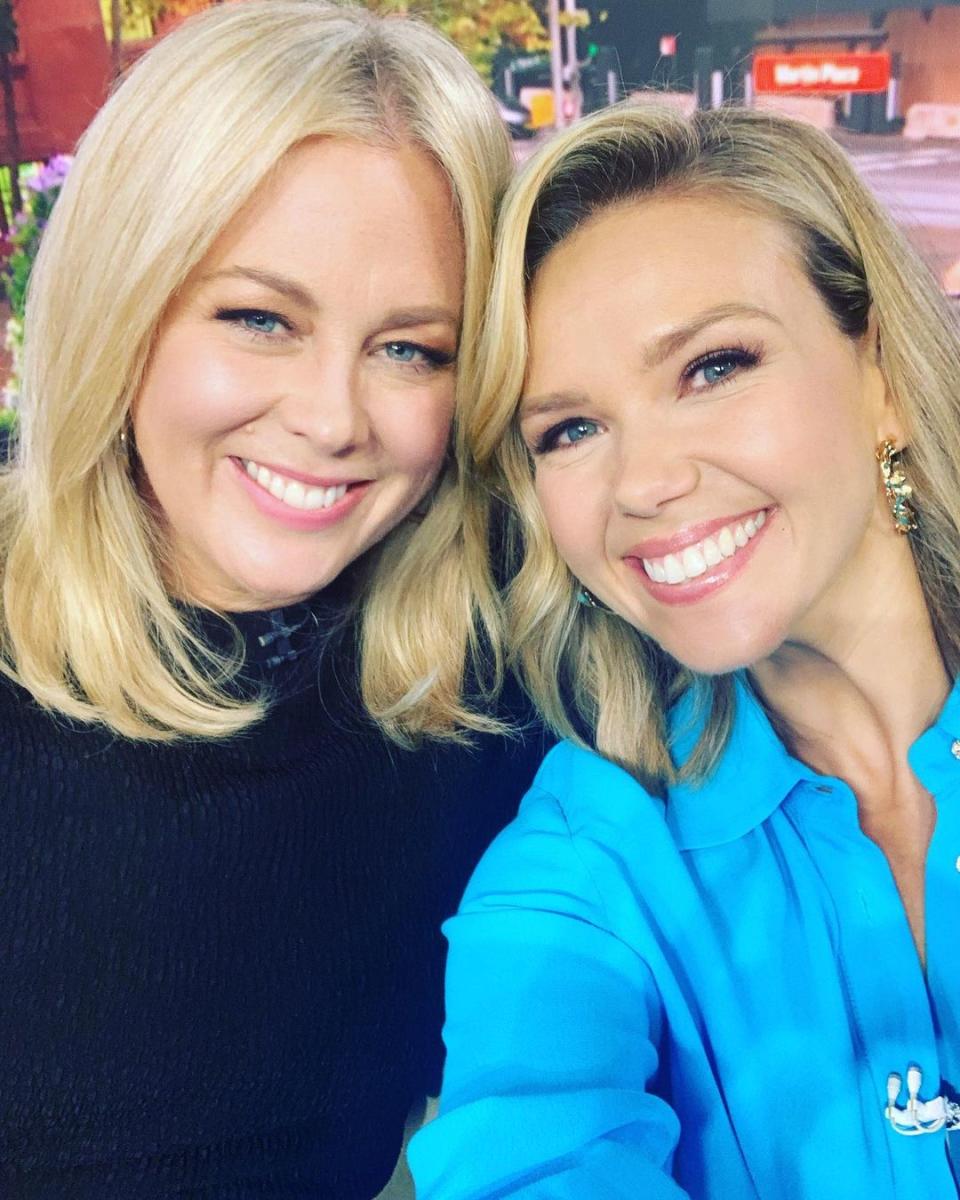 Sunrise stars Sam Armytage and Edwina Bartholomew.