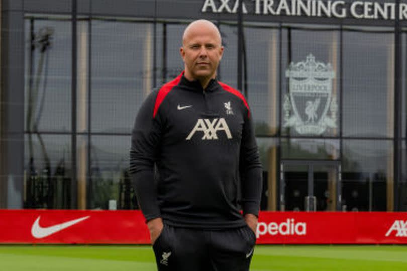 Arne Slot during his Liverpool unveiling.