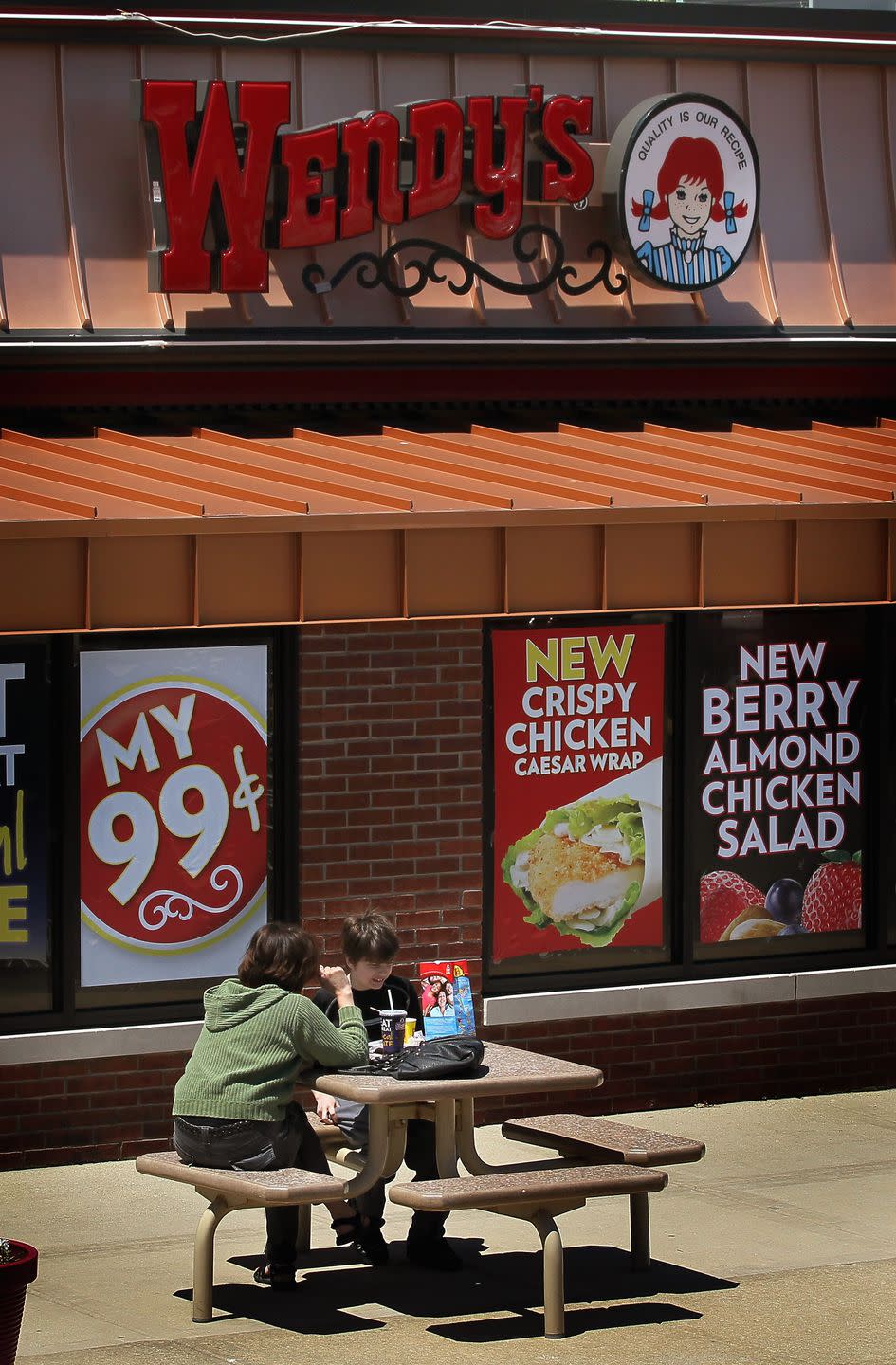 <p>Wendy's kids meals have a serious focus on health: Not only does the chain swap out fries for fruit, but all <a rel="nofollow noopener" href="https://menu.wendys.com/en_US/category/wendys-kids-meal/" target="_blank" data-ylk="slk:kids' menu;elm:context_link;itc:0;sec:content-canvas" class="link ">kids' menu</a> items are 750 calories or less and their food is never frozen.</p>