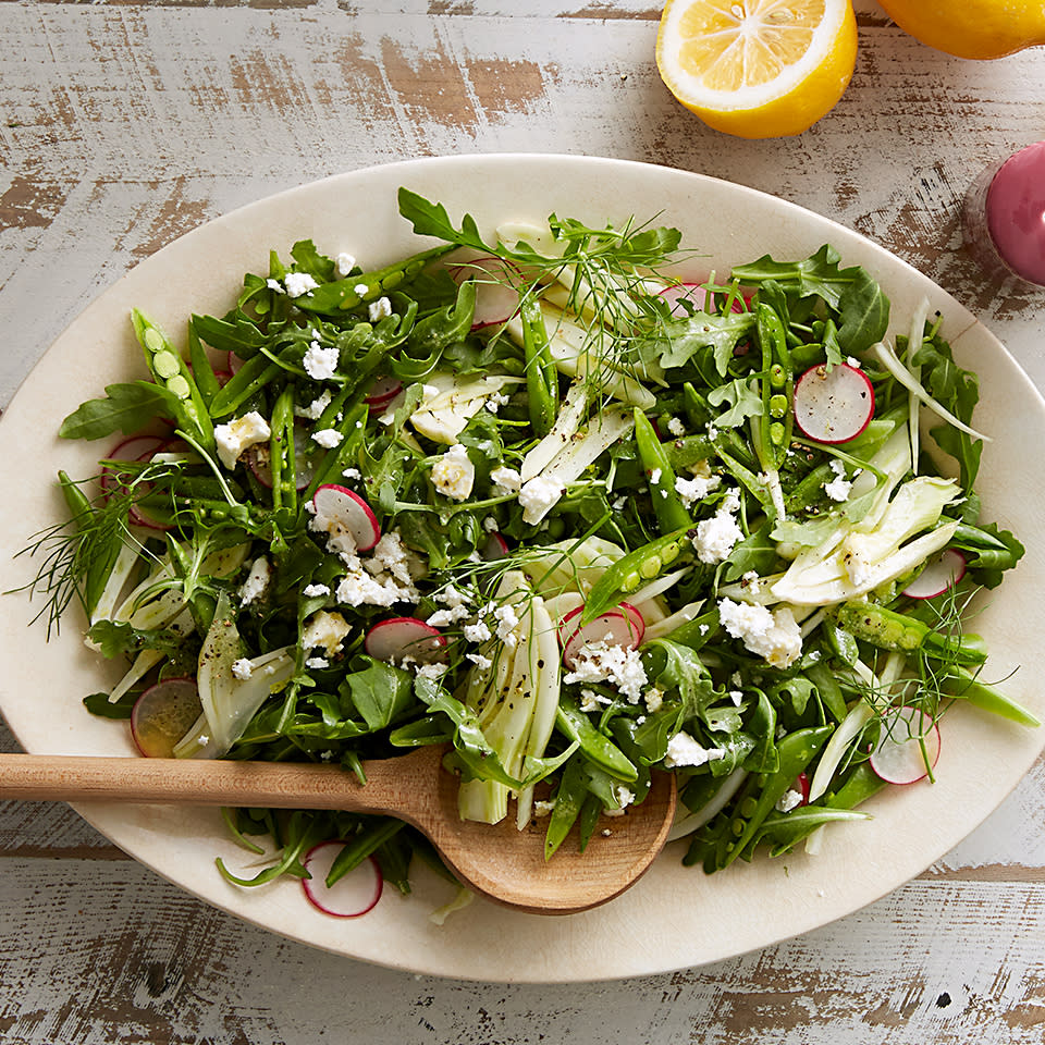 Snap Pea Salad with Lemon and Feta