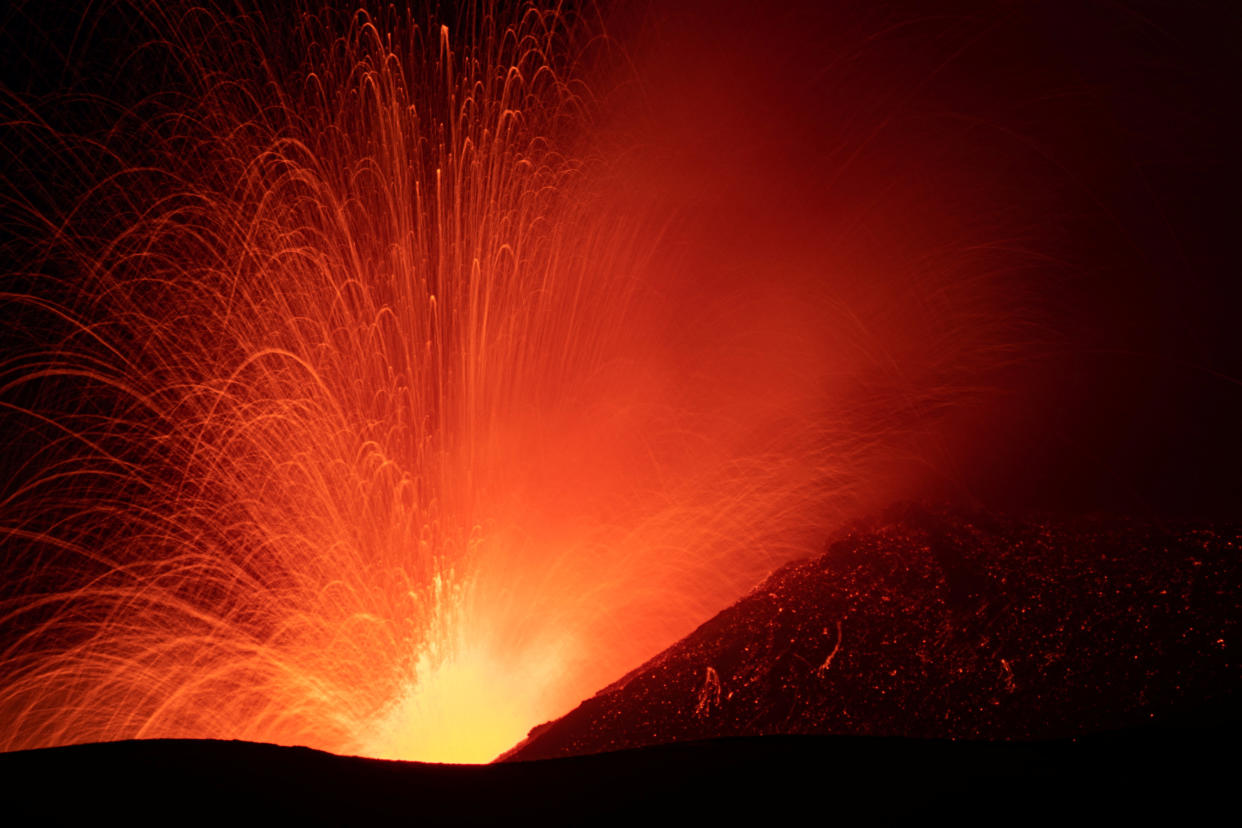 Mount Etna, the highest active volcano in continental Europe, erupted again, spewing ash and molten lava in Catania, Italy on Aug. 15.