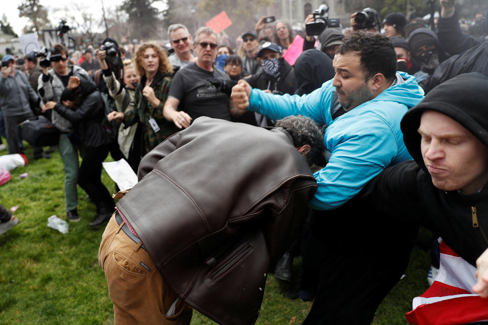 Pro-Trump rally turns violent in Berkeley