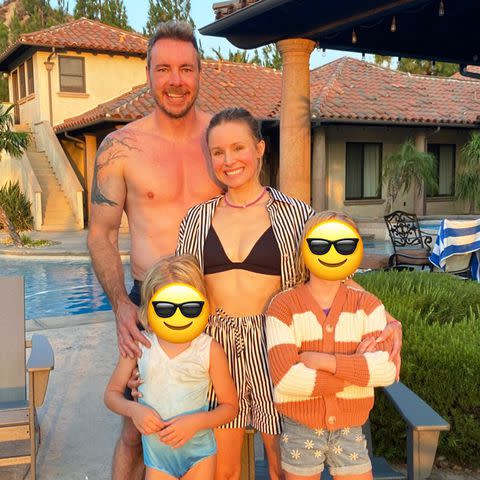 Kristen Bell and Dax Shepard with their kids