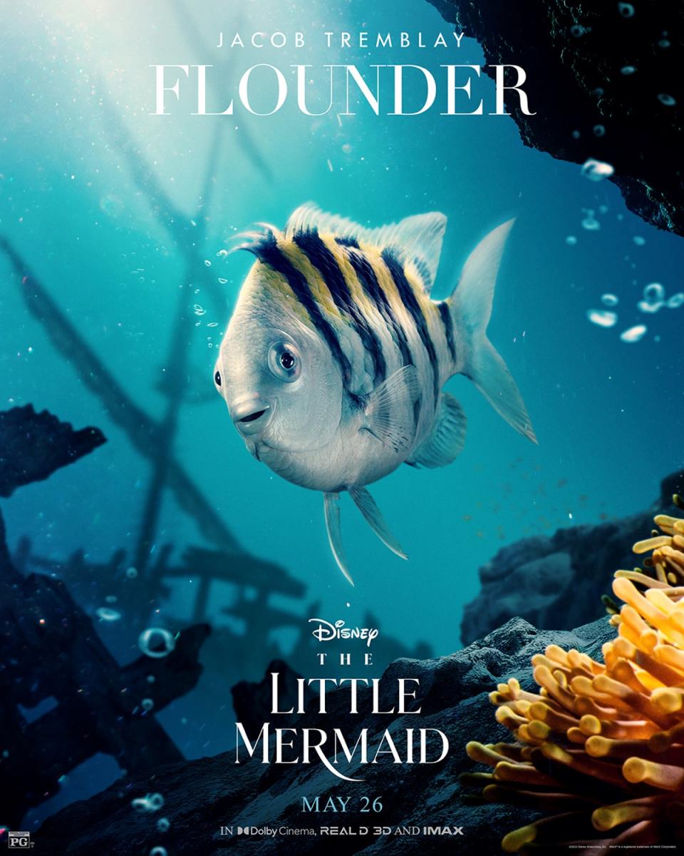 Flounder as he appears in The Little Mermaid remake (Disney)