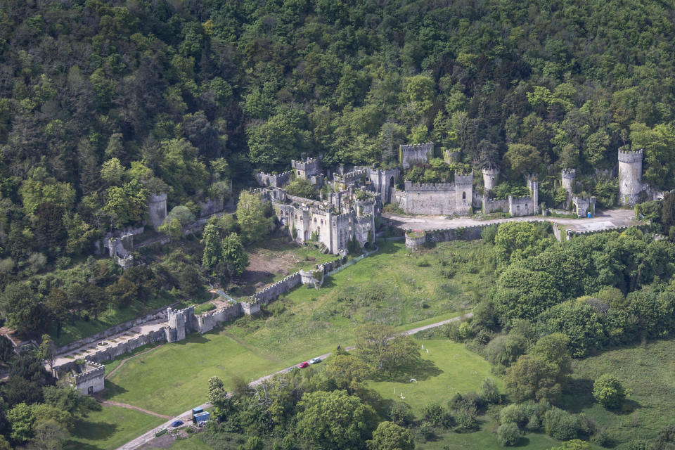 Aerial View of Gwrych Castle, Clwyd