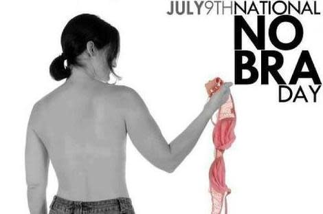 What is No Bra Day and why is it trending on social media