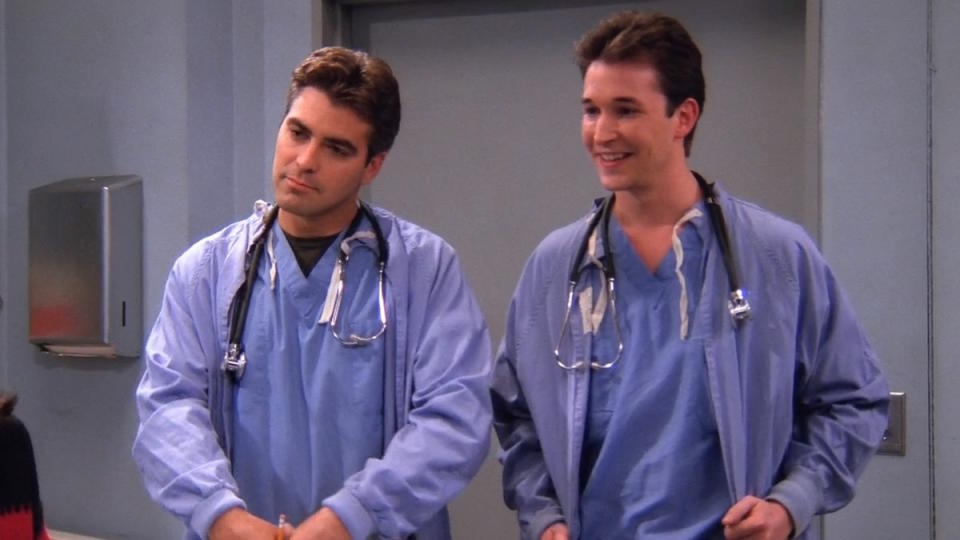 George Clooney and Noah Wyle, “The One with Two Parts, Part Two” (Season 1, Episode 17)