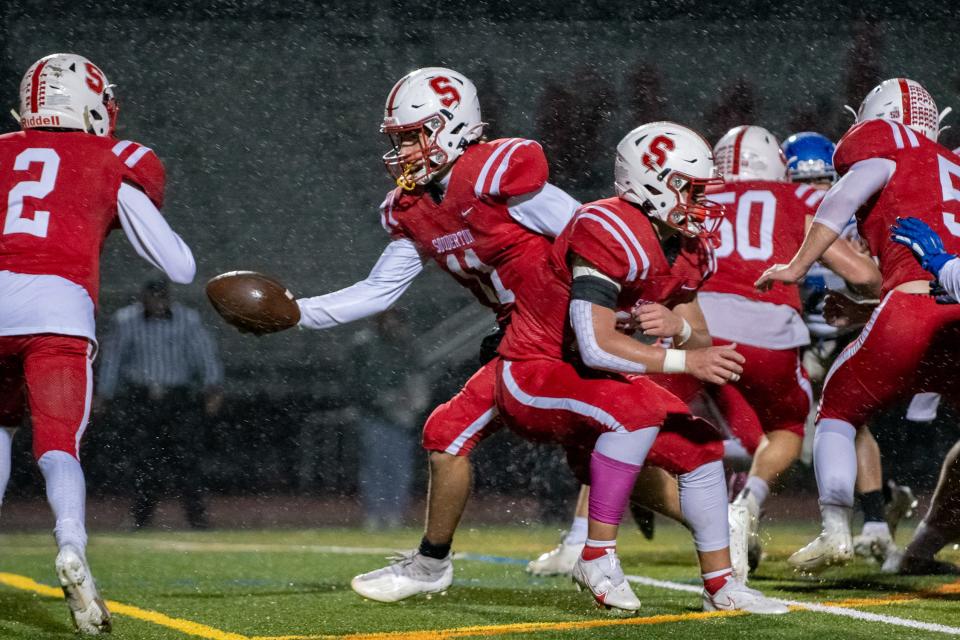 Souderton quarterback Jared Zimmerman threw for 174 yards and a touchdown and ran for another score in the Indians' 34-20 win over Quakertown.