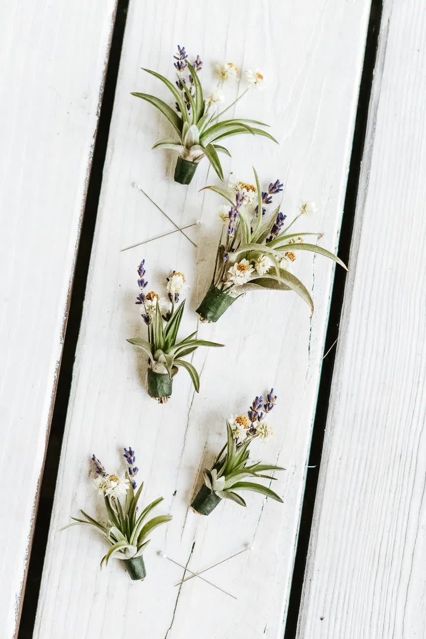 DIY Dried Flower Boutonnieres