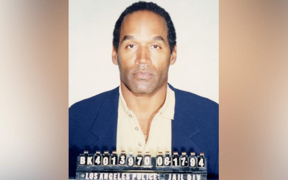 OJ Simpson's mugshot taken in 1994