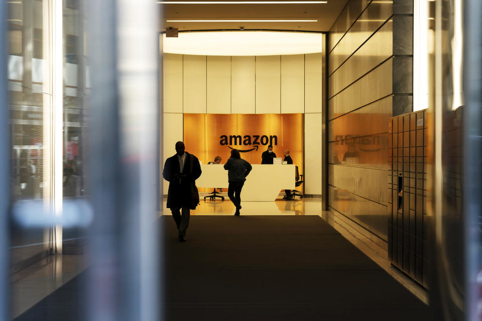 Una vista del logotipo de Amazon en Nueva York New York el 18 de octubre de 2022. (Karsten Moran/The New York Times)