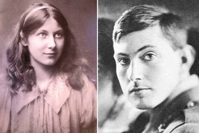 George Mallory and his wife, Cristiana Ruth Turner; (photos/Creative Commons)