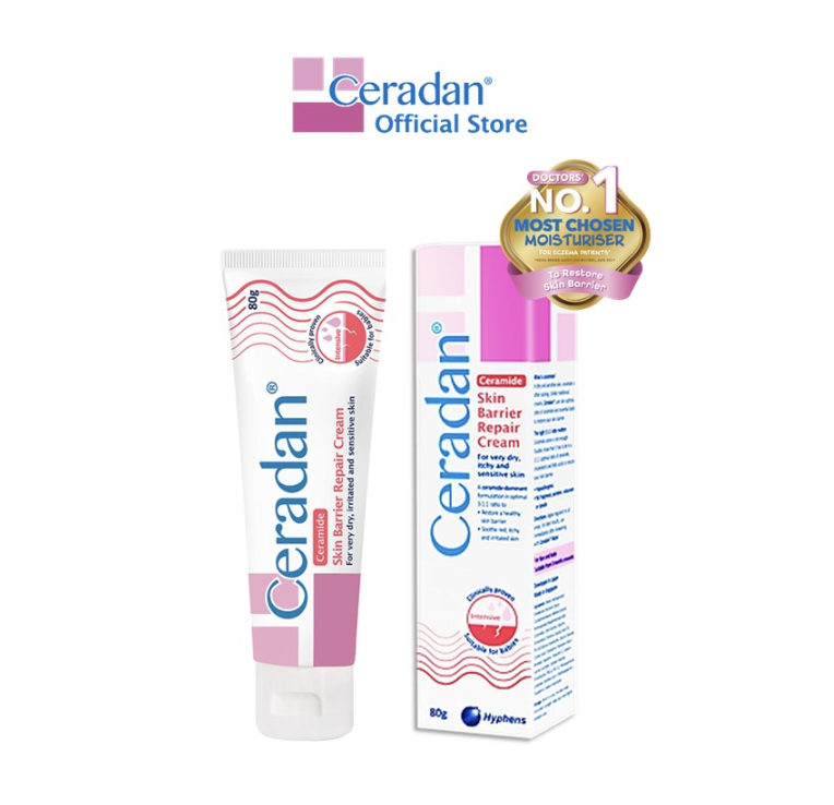 Ceradan® Skin Barrier Repair Cream (80g) (With 3:1:1 Ceramide| For Eczema-prone, Dry & Sensitive Skin). (PHOTO: Shopee)