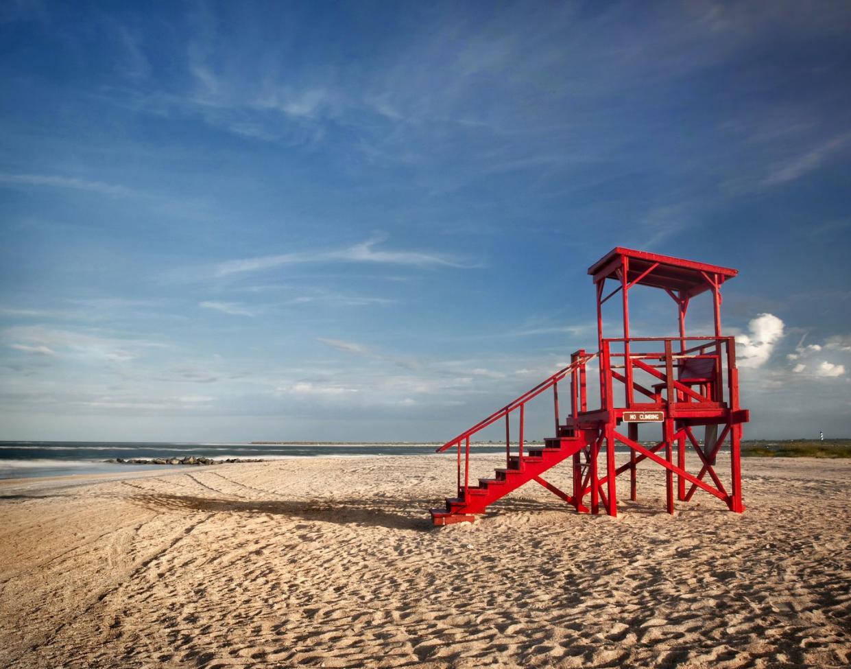 sand, surf, and late evening sun