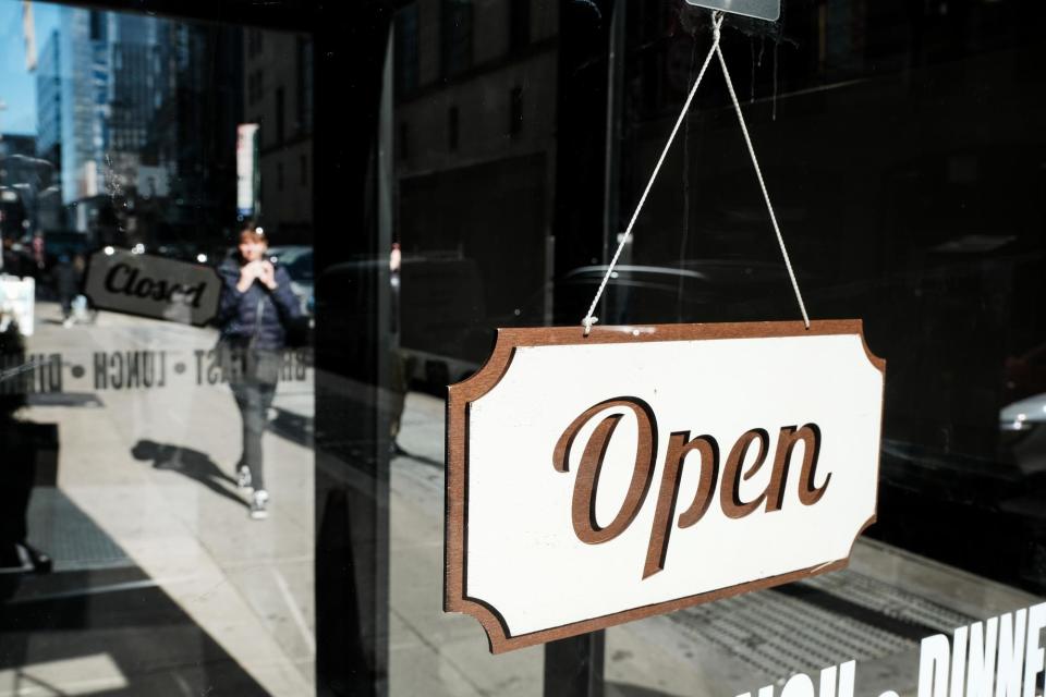 <span>A storefront in New York on 14 February 2023.</span><span>Photograph: Spencer Platt/Getty Images</span>