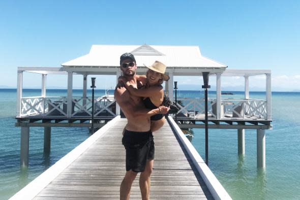 Chris' romantic birthday getaway with wife Elsa