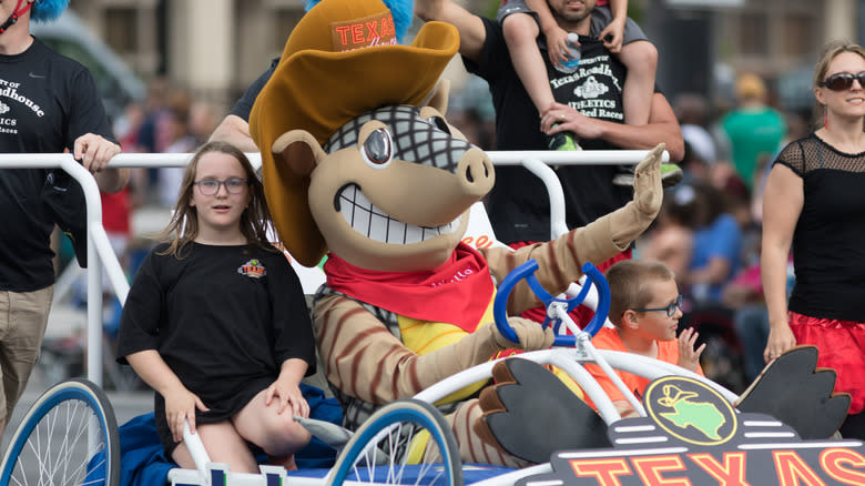 Andy the Armadillo at parade