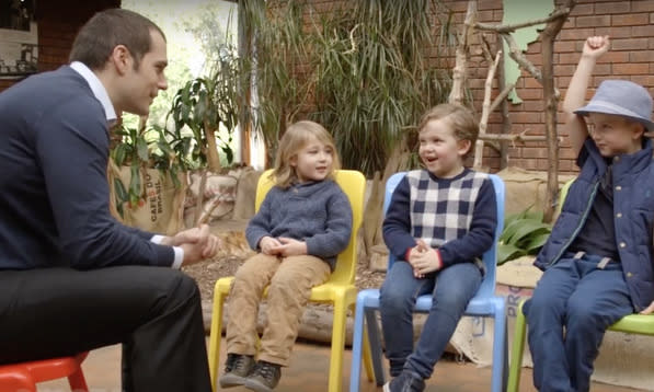 Watch Henry Cavill ask kids who would win in a fight between