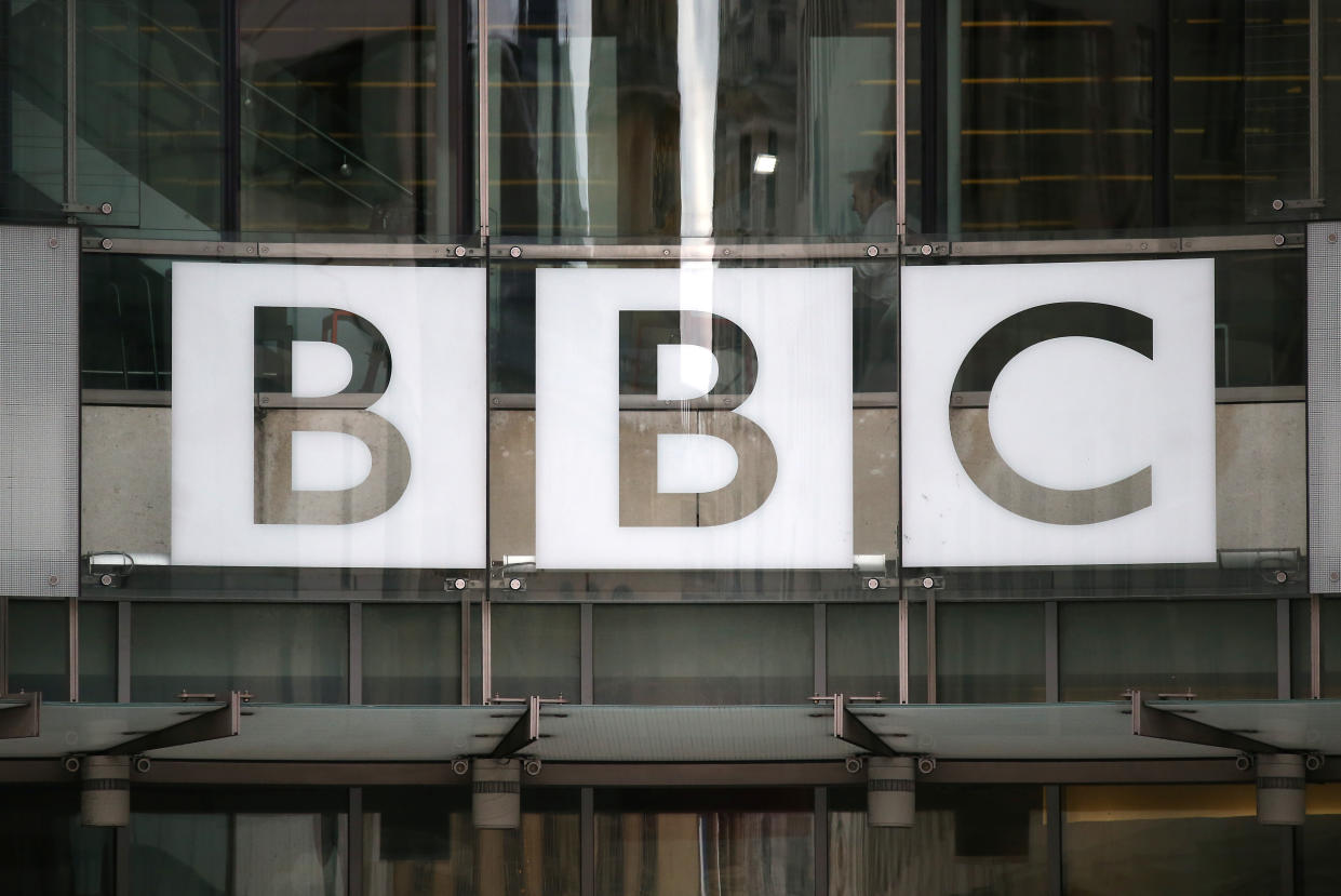 A BBC sign is displayed outside Broadcasting House in London, Britain July 19, 2017. REUTERS/Neil Hall