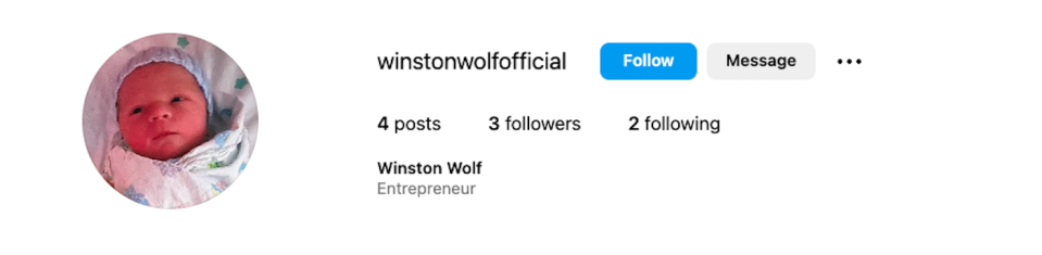 Michael's son Winston already has his own Instagram page. Photo: Instagram.com