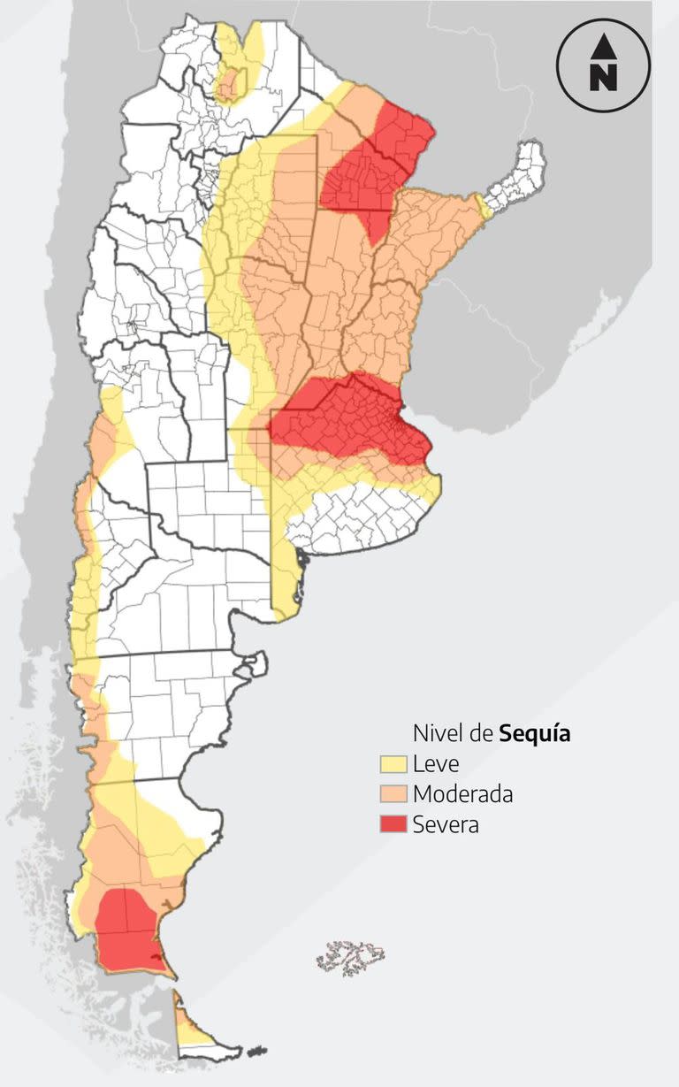 El mapa de la sequía a nivel país