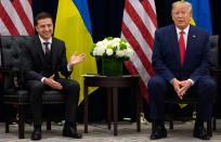 Donald Trump et son homologue ukrainien Vladimir Zelensky, le 25 septembre 2019 à New York