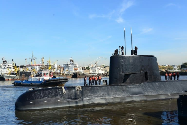 The ARA San Juan, shown here in an Argentine navy handout photo, when missing in the South Atlantic in November 2017 with 44 people aboard