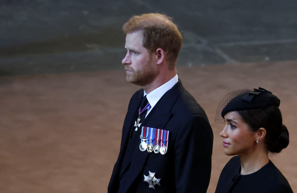 Prince Harry And Meghan Markle - Queen Coffin Procession - Westminster Hall - September 14th 2022