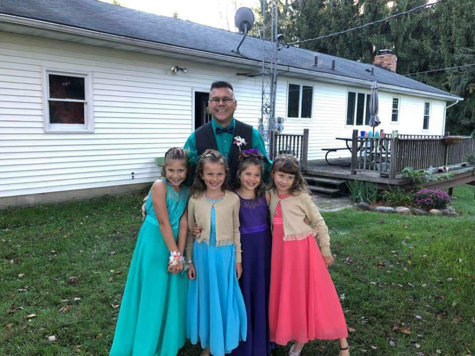 Steve Culbert heads to the dance with his two daughters and Avery and Alivia Reece. (Photo: Courtesy of Steve Culbert)