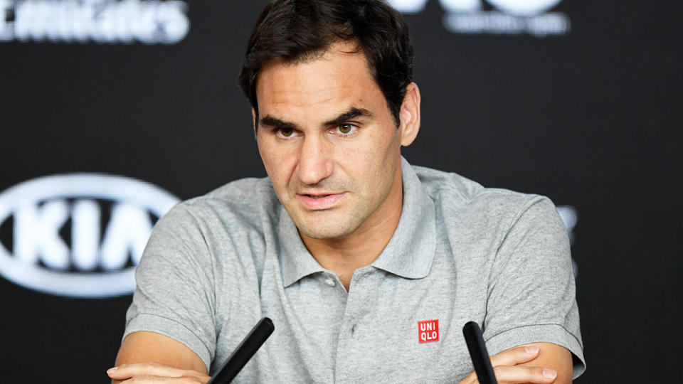 Roger Federer, pictured here at the Australian Open in 2020.